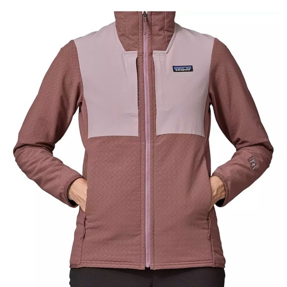 Patagonia Women's Large R2 CrossStrata Jacket Dulse Mauve Dark Pink NWT - Picture 11 of 12